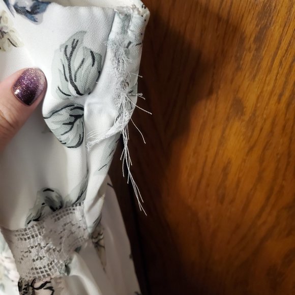 Torrid Runway Collection Ivory Floral Tiered Chiffon Maxi Dress - Picture 4 of 4